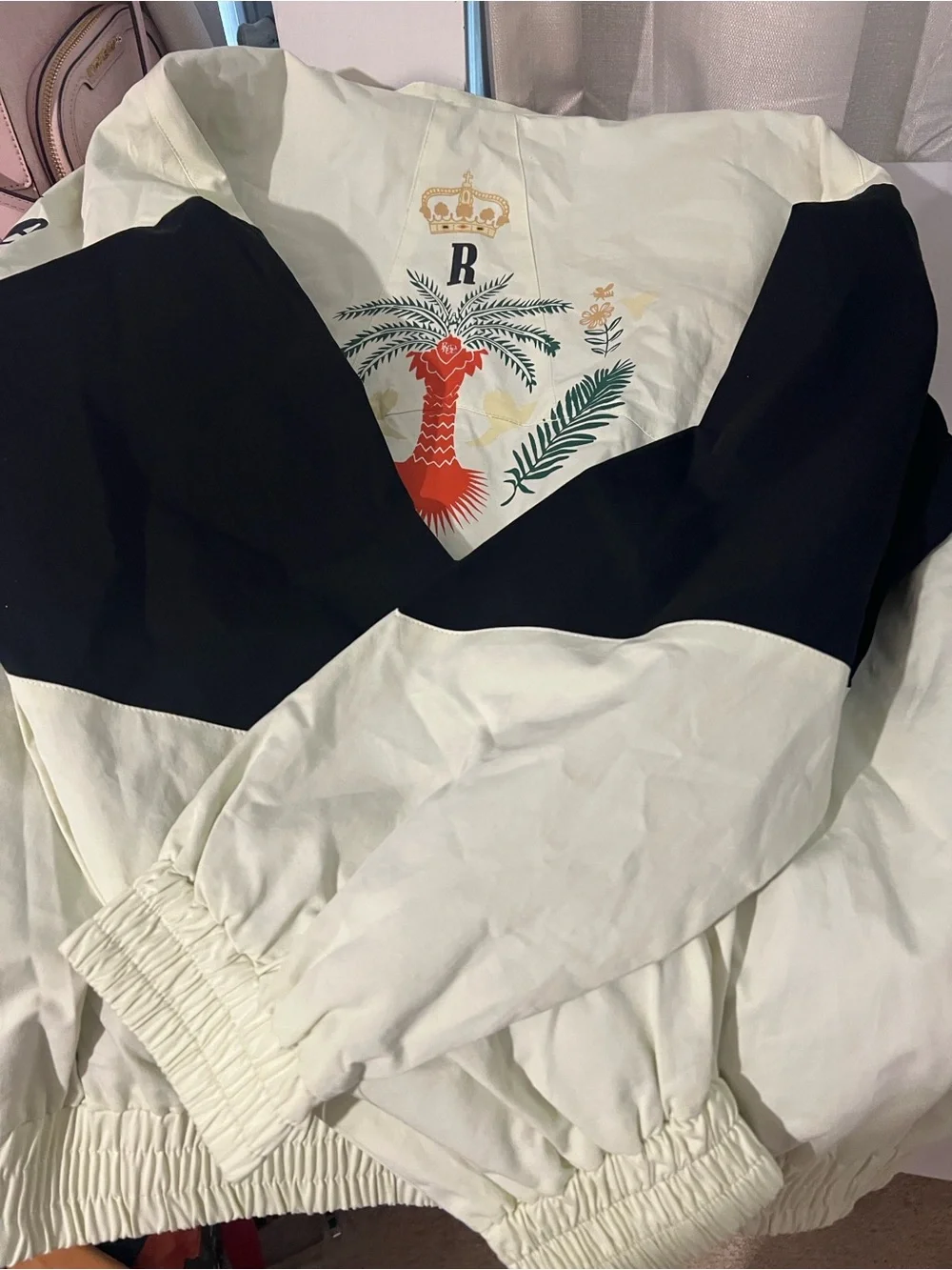 Rhude   Two-Piece Puffer Jacket & Joggers - Cream & Black set good
